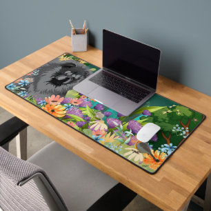 ROUGH BLACK CHOW CHOW Desk Mat