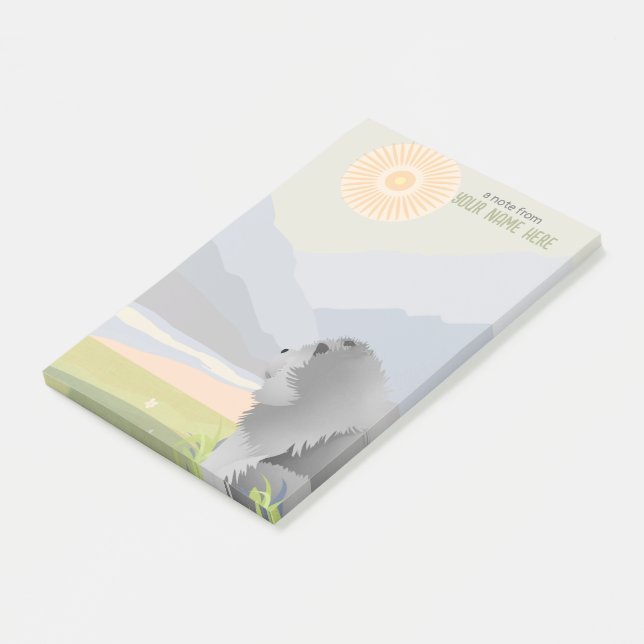 ROUGH BLUE CHOW  Sticky Notes (Angled)