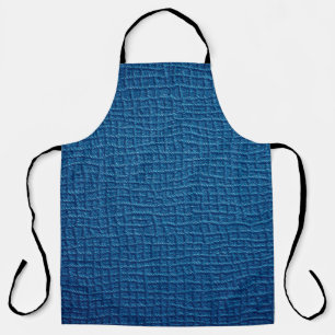 Rough blue leather apron