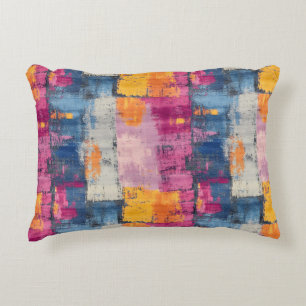 Rough Brushstroke Print Accent Pillow