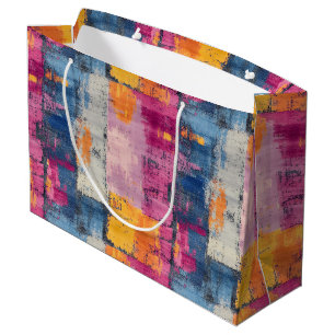 Rough Brushstroke Print Large Gift Bag