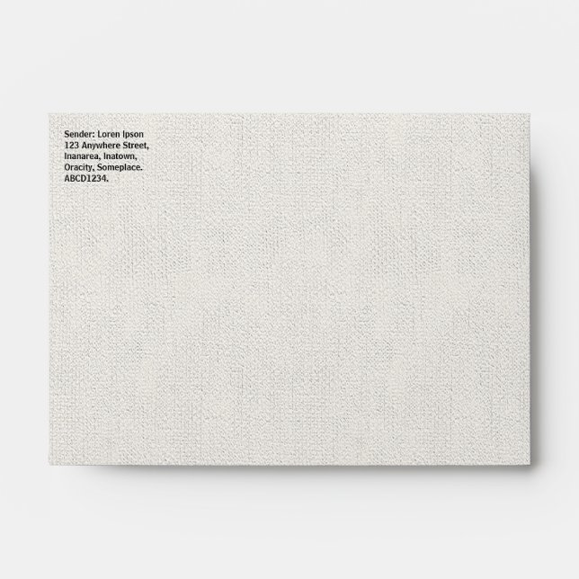 Rough Canvas Look Envelope (Front)