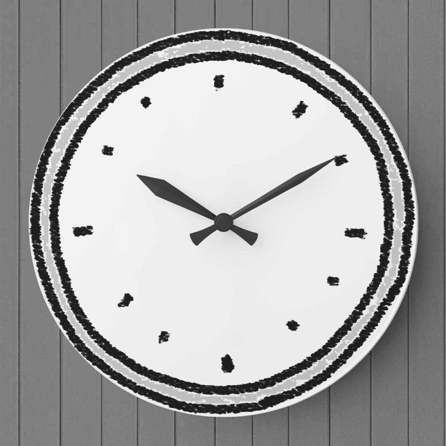 Rough Charcoal Drawn Style Clock Face (Creator Uploaded)