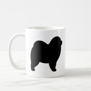 Rough Chow Chow Dog Breed Silhouettes Coffee Mug