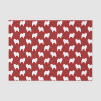 Rough Chow Chow Silhouettes Pattern Red