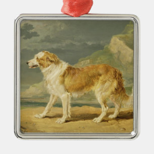 Rough-coated Collie, 1809 (oil on board) Metal Ornament