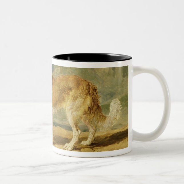 Rough-coated Collie, 1809 (oil on board) Two-Tone Coffee Mug (Right)