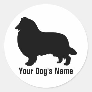 Rough Collie ラフ・コリー Classic Round Sticker