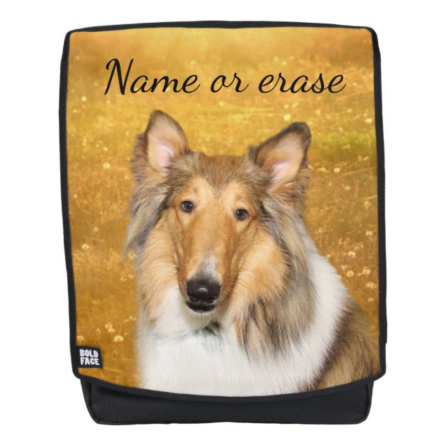 Rough Collie Backpack (Front)