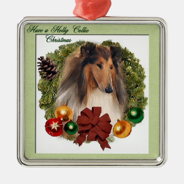 Rough Collie Cadeaux de Noël Ornements (Devant)