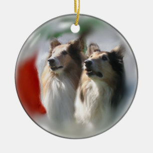Rough Collie Cadeaux de Noël Ornements