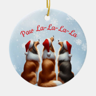 Rough Collie  Ceramic Ornament
