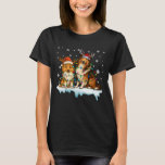 Rough Collie Christmas Lights Santa Hat Reindeer P T-Shirt<br><div class="desc">Rough Collie Christmas Lights Santa Hat Reindeer Pajama Dog</div>