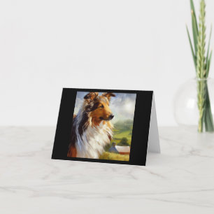 Rough Collie Dog Card