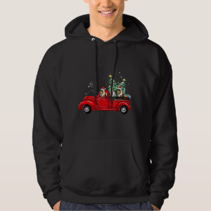Rough Collie Dog Driving Xmas Truck Christmas Tree Hoodie