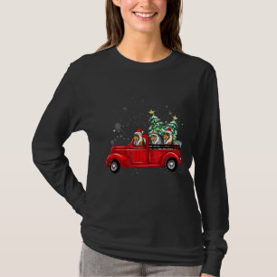 Rough Collie Dog Driving Xmas Truck Christmas Tree T-Shirt