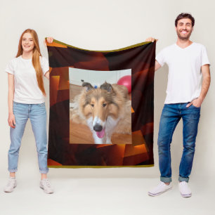 Rough Collie Dog Fleece Blanket