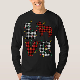 Rough Collie Dog Lovers Matching Xmas Buffalo Plai T-Shirt