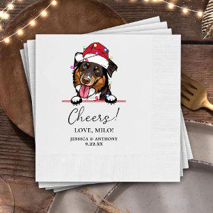 Rough Collie Dog Personalized Cheers Napkins