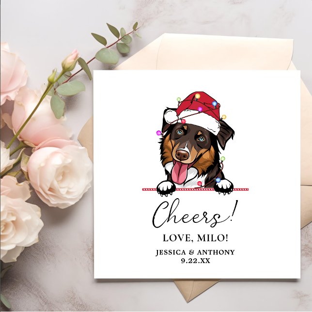 Rough Collie Dog Personalized Cheers Napkins (Creator Uploaded)