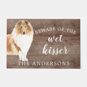 Rough Collie Dog Personalized Door Mat