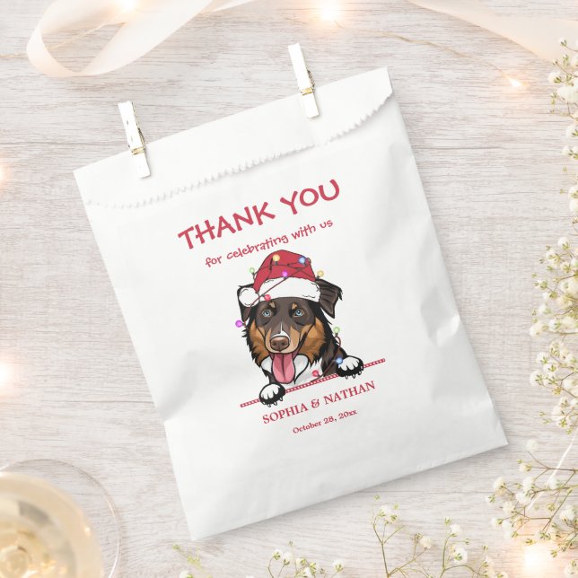 Rough Collie Dog Personalized Thank You Favour Bag (Clipped)