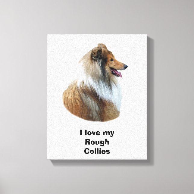 Rough Collie dog portrait photo Canvas Print (Front)