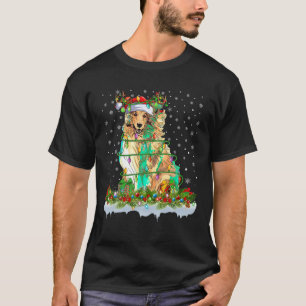 Rough Collie Dog Xmas Lights Santa Rough Collie Ch T-Shirt