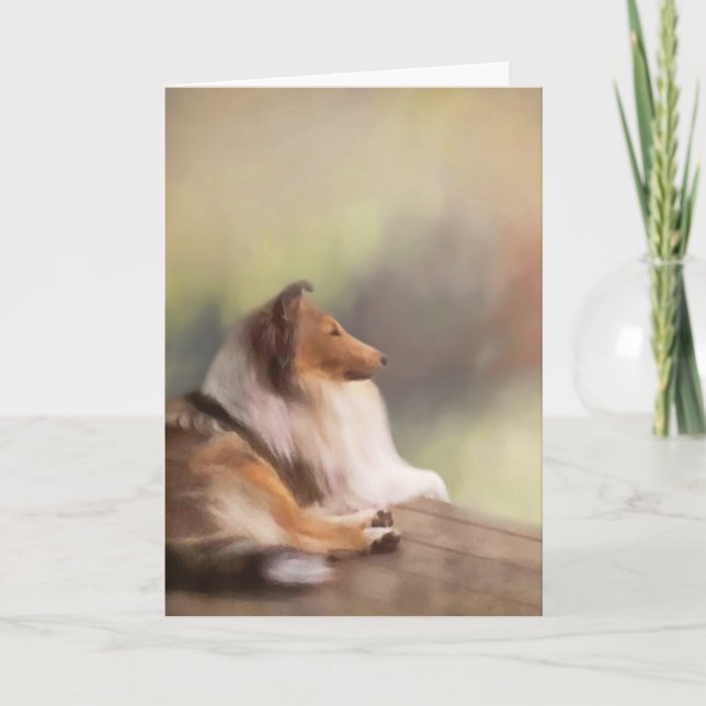 Rough Collie Greeting Card (Front)