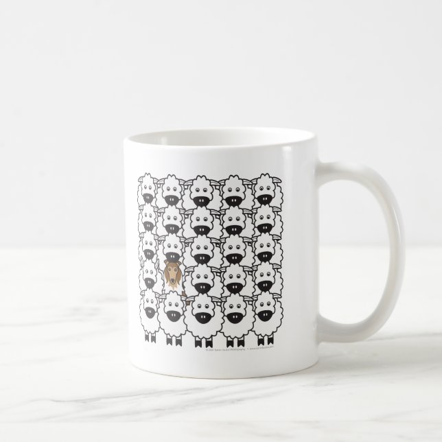 Rough Collie in the Sheep Coffee Mug (Right)