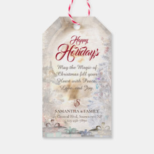 Rough Collie & Kitten - Personalized Christmas Gift Tags