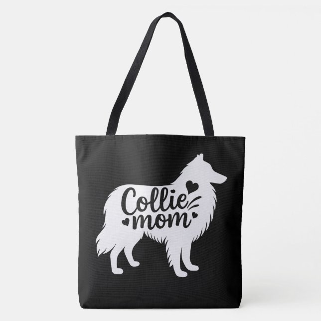 Rough Collie Mom Tote Bag (Front)