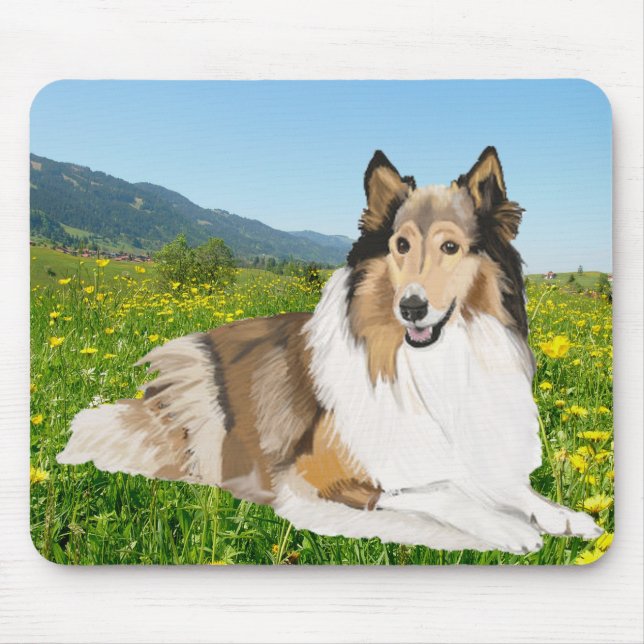 Rough Collie Mouse Pad (Front)