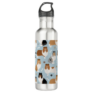 Rough Collie Paws and Bones 710 Ml Water Bottle