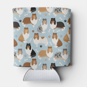 Rough Collie Paws and Bones Can Cooler