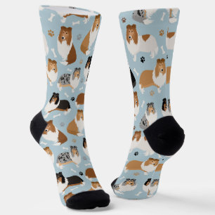 Rough Collie Paws and Bones Socks