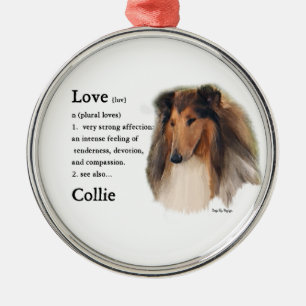 Rough Collie See Also Metal Ornament