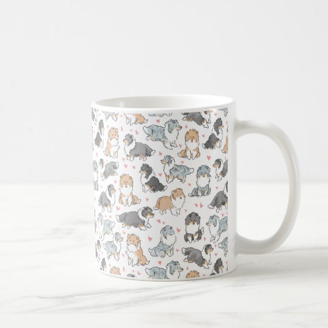 Rough Collies Coffee Mug (Right)
