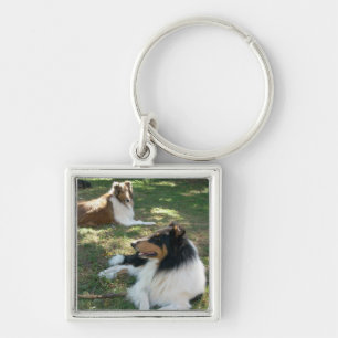 Rough Collies Keychain