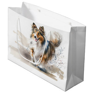 Rough Collies Large Gift Bag