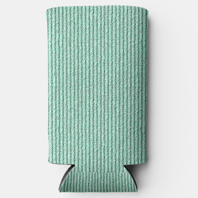 Rough Corduroy Stripes in Leafy Green Seltzer Can Cooler (Front)