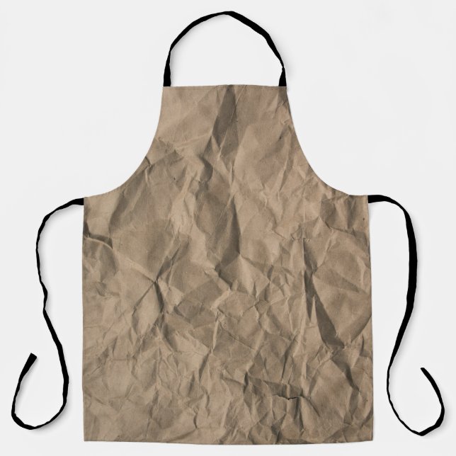 Rough crumpled paper: recycled texture apron (Front)