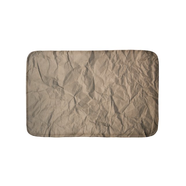 Rough crumpled paper: recycled texture bath mat (Front)