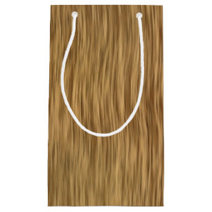 Rough Faux Wood Background in Natural Colour Small Gift Bag