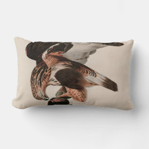 Rough-legged Falcon Birds of America Audubon Print Lumbar Pillow