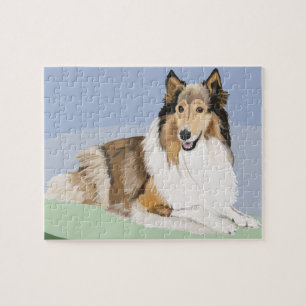 Rough, Long Haired Collie Jigsaw Puzzle