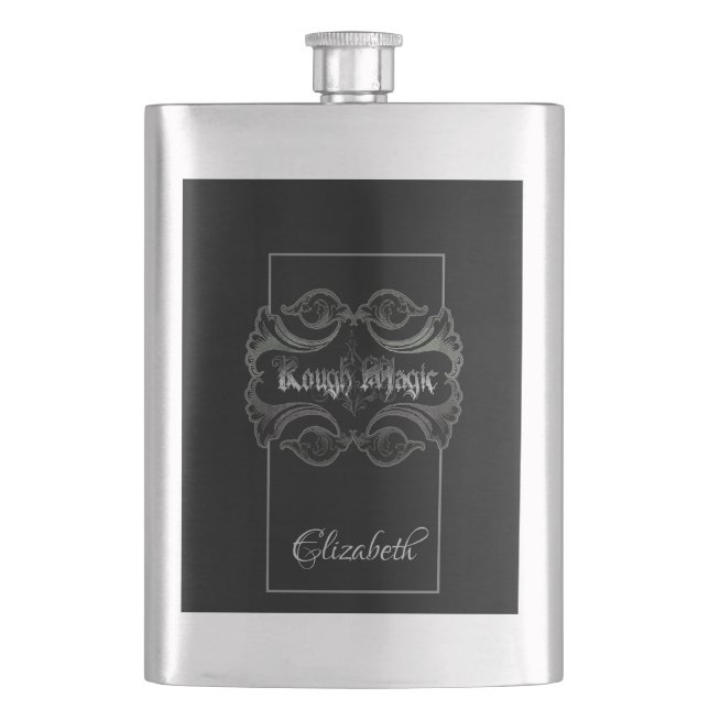 Rough Magic Personalized  Hip Flask (Front)