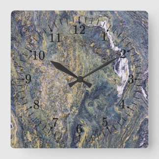 Rough Marble Wall Square Wall Clock