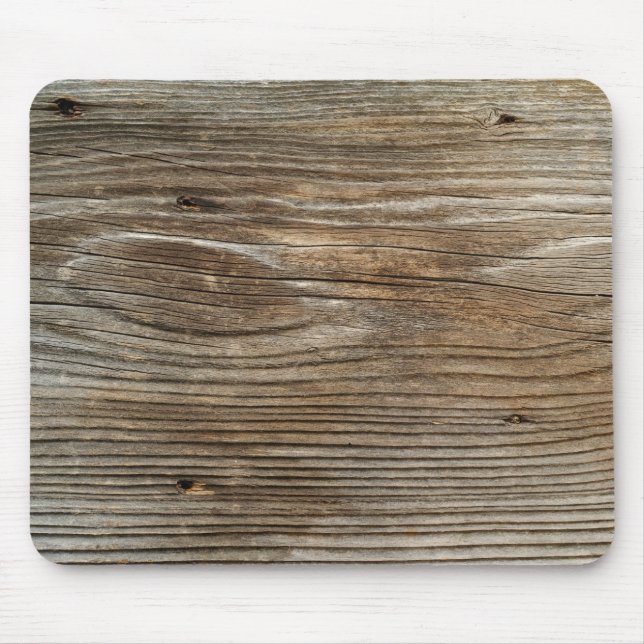 rough old plank of wood mouse pad (Front)