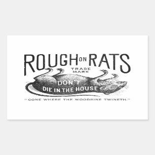 "Rough on Rats Advertisement" Sticker Set